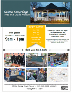 Selma Saturdays Arts & Crafts Market @ Uptown Selma Gazebo | Selma | North Carolina | United States