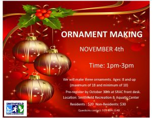 Ornament Making @SRAC @ Smithfield Recreation & Aquatic Center | Smithfield | North Carolina | United States