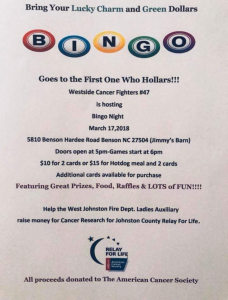 BINGO NIGHT @ Jimmy's Barn | Benson | North Carolina | United States