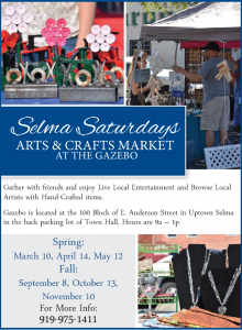 Selma Saturdays Arts and Crafts Market @ Uptown Selma Gazebo