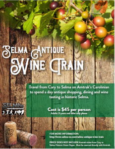 Selma Antique Wine Train - Mother's Day Edition @ Historic Union Depot | Selma | North Carolina | United States