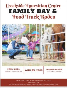 Creekside Family Fun Day & Food Truck Rodeo @ Creekside Equestrian Center | Smithfield | North Carolina | United States