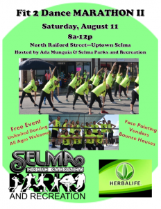Fit 2 Dance Marathon II @ Uptown Selma - Raiford and Waddell Streets | Selma | North Carolina | United States