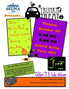 Selma Trunk or Treat @ Uptown Selma Gazebo