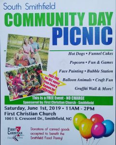 South Smithfield Community Day Picnic FREE EVENT @ First Christian Church