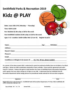 Kidz @ Play @ Smith Collins Park | Smithfield | North Carolina | United States