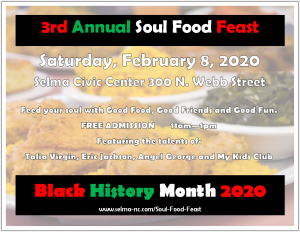 Soul Food Feast @ Selma Civic Center | Selma | North Carolina | United States