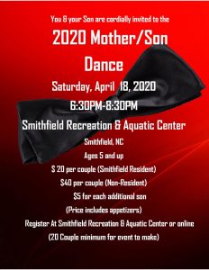 2020 Mother Son Dance @ Smithfield Recreation & Aquatic Center | Smithfield | North Carolina | United States